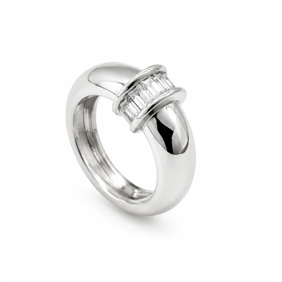 Courtney Dome Baguette Ring - Image 18